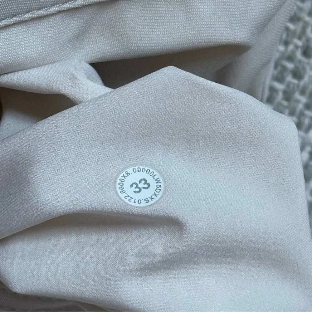 Lululemon City Sleek 5 Pocket Wide-Leg High Rise 7/8 Length Pant White Opal 33 - Image 10