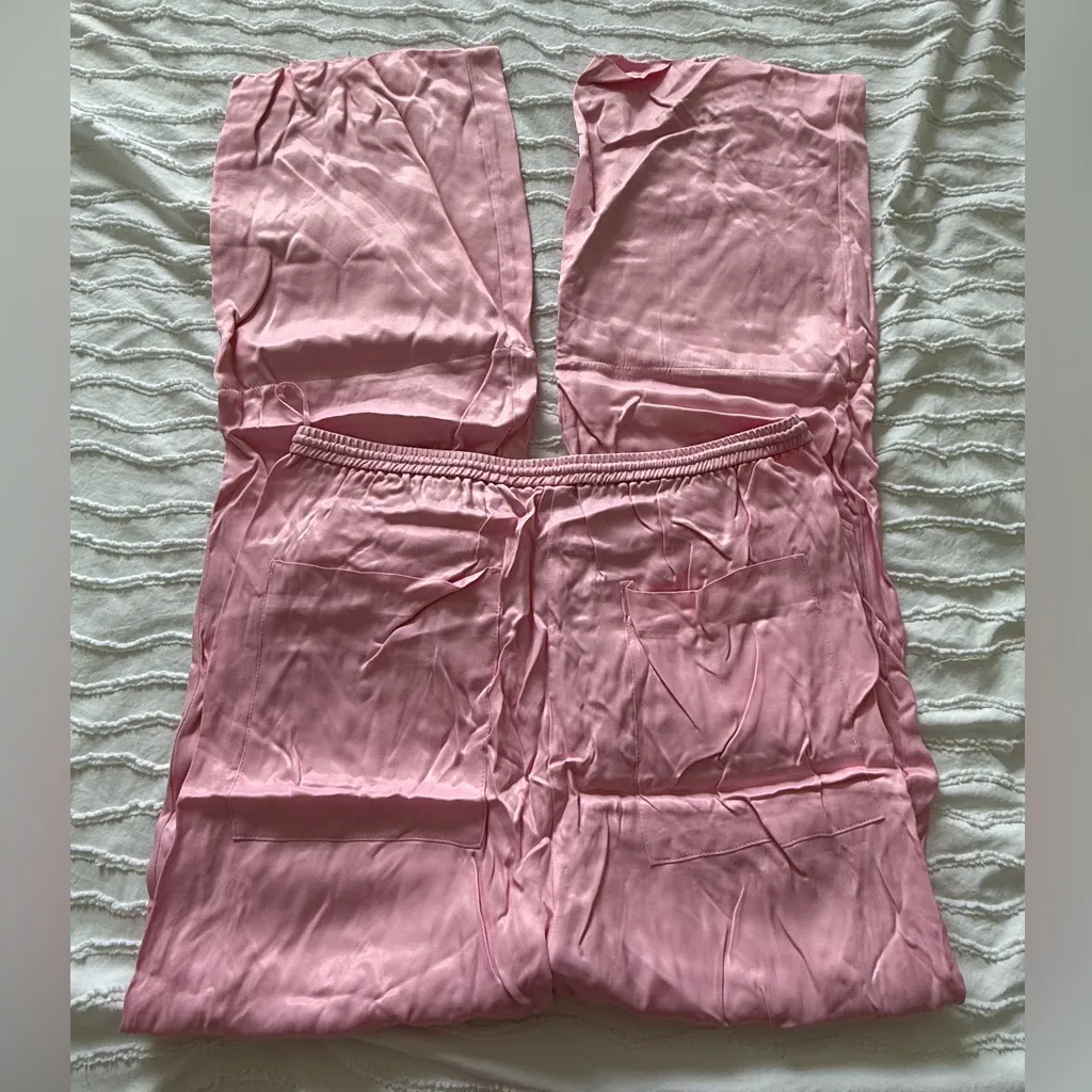 NWT Zara Blush Satin Trousers - Image 2