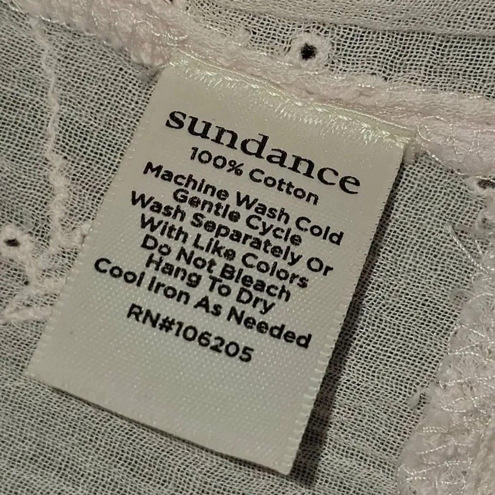 Sundance Womens Pink Mylah Eyelet Shirt Top‎ Blouse Medium - Image 5