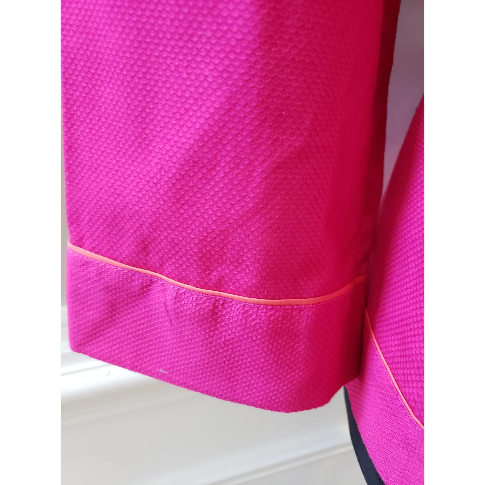 Chadwicks Jacket Women's Size 10 Pink Poplin Lined Cotton Long Sleeve Hook & Eye - Image 9