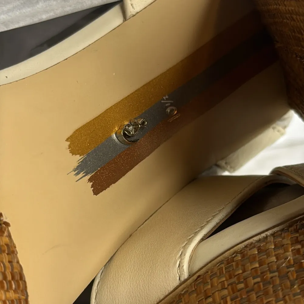 Sam Edelman Nolita Platform Raffia High Heel platform Sandals size 10.5 M boho - Image 11