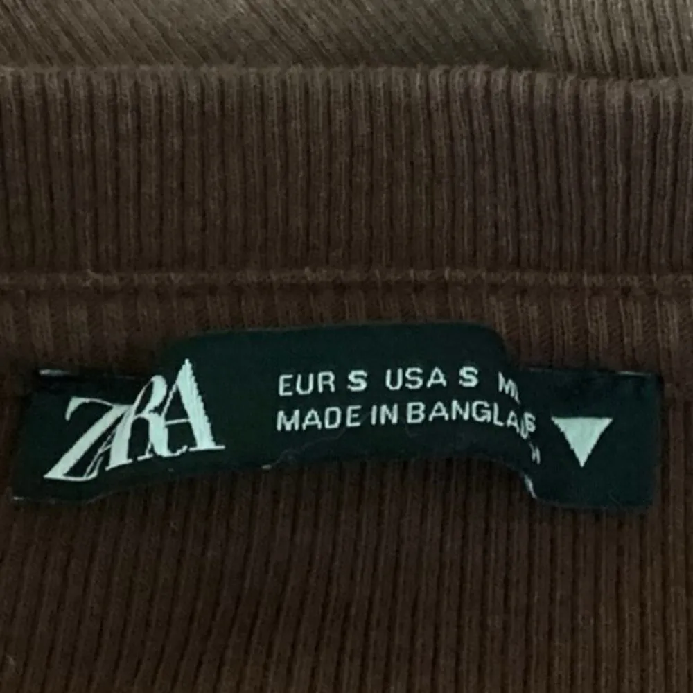 Zara Women's Brown Rib Knit Cutout Long Sleeve Mini Bodycon Sweater Dress Size S - Image 8