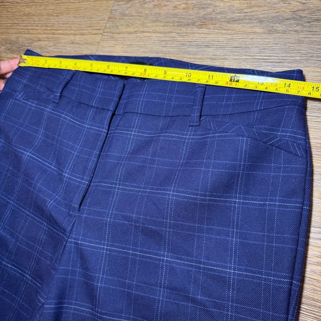 NWOT White House Black Market Blue Plaid Pants The Slim Ankle Size 2 - Image 6