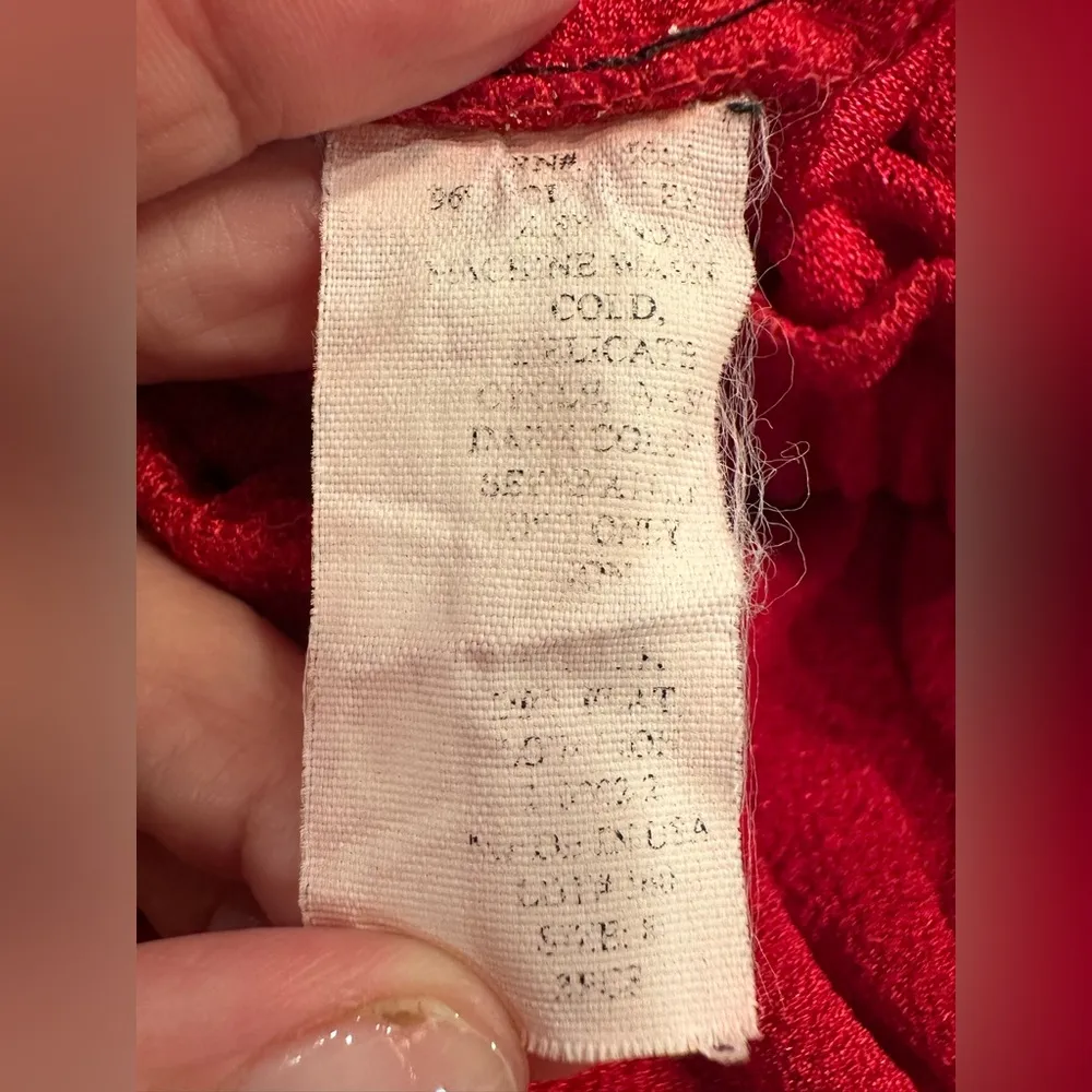 Vintage Red and White Midi Pencil Skirt for Casual Wear Size undefined - Image 5