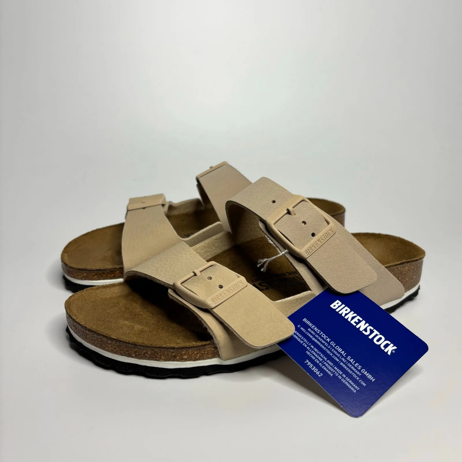 Birkenstock  Arizona Split Two Strap Sandals in Ice/Sandcastle (Narrow) - Image 2