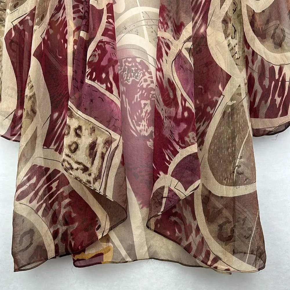 Chico’s 3/4 Sleeve Mixed Animal Print Topper Size 0/1 coverup/kimono/cardigan - Image 2