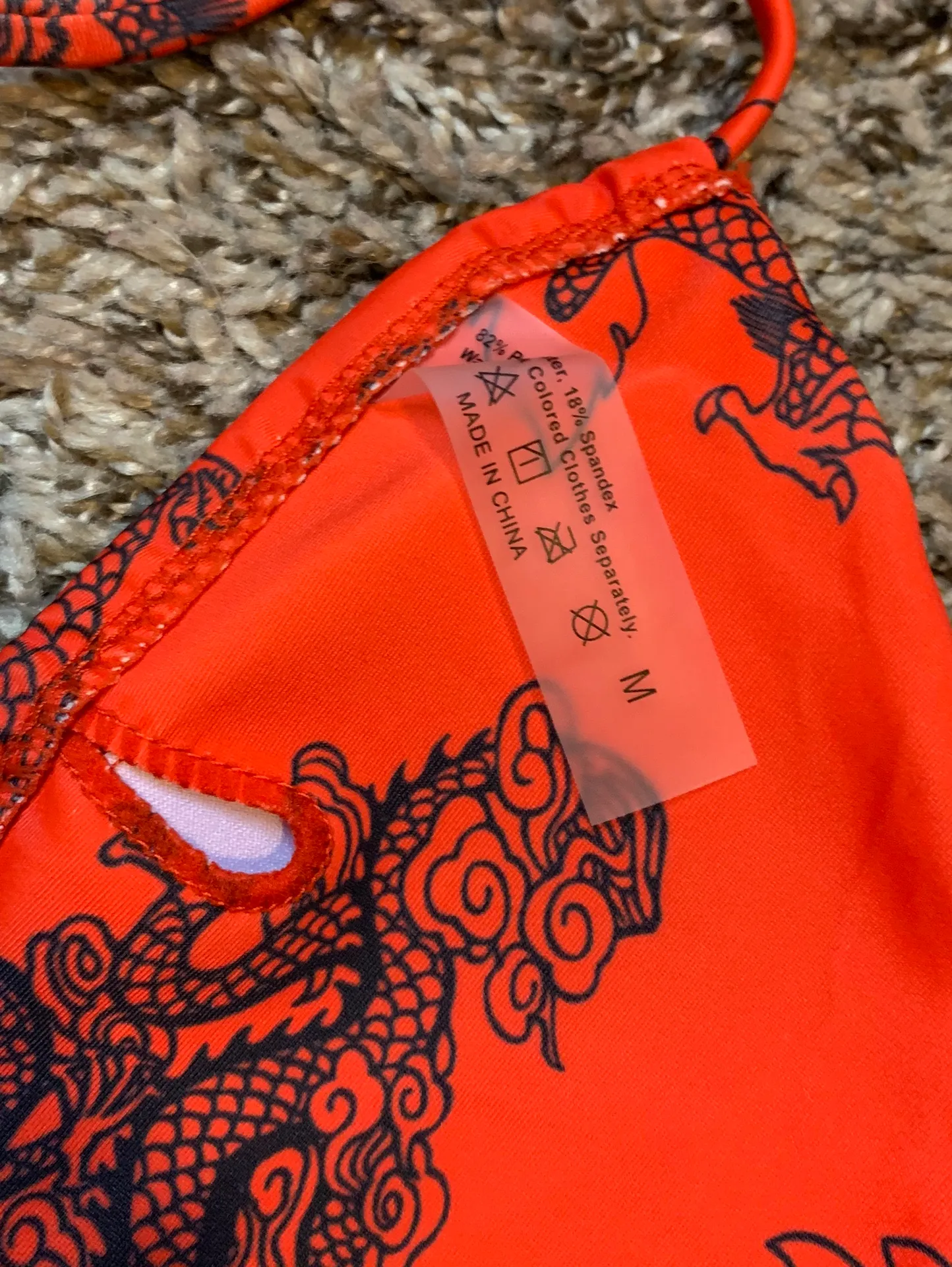 SheIn Red Dragon Print Bikini Set - Image 4