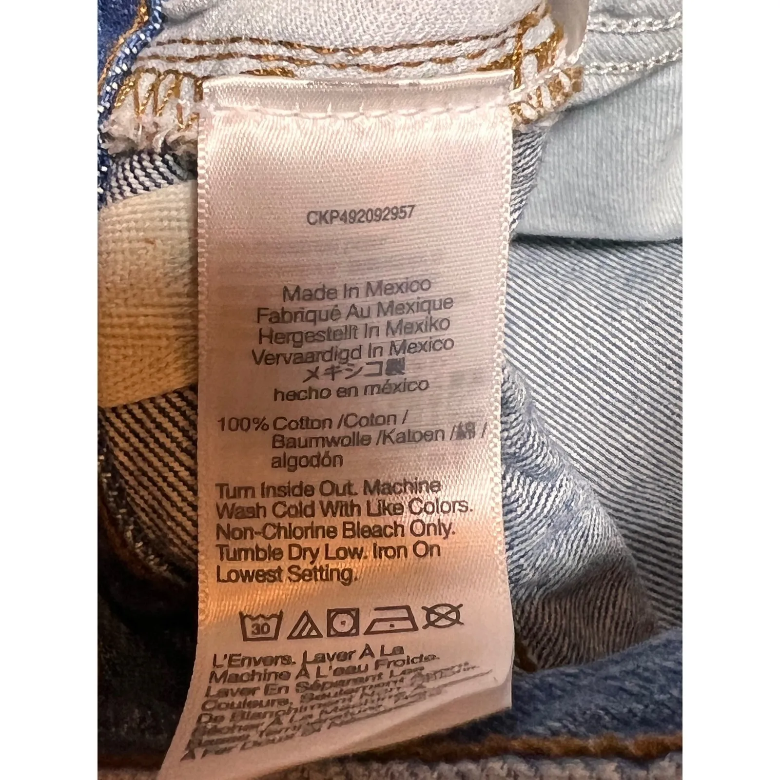 Madewell Low Slung Baggy Jeans Distressed Size 29x30 Wide Leg Skater Y2K Grunge - Image 6