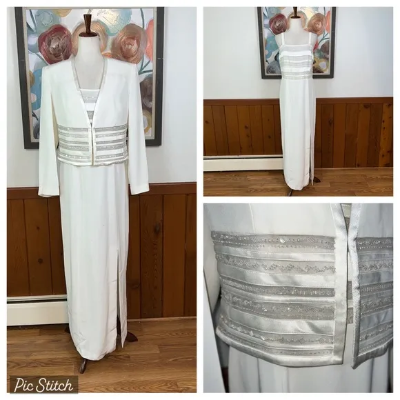 Pretty New Pierre Laurent Mother of the Bride/Simple Wedding Gown! Size 12 - Image 2