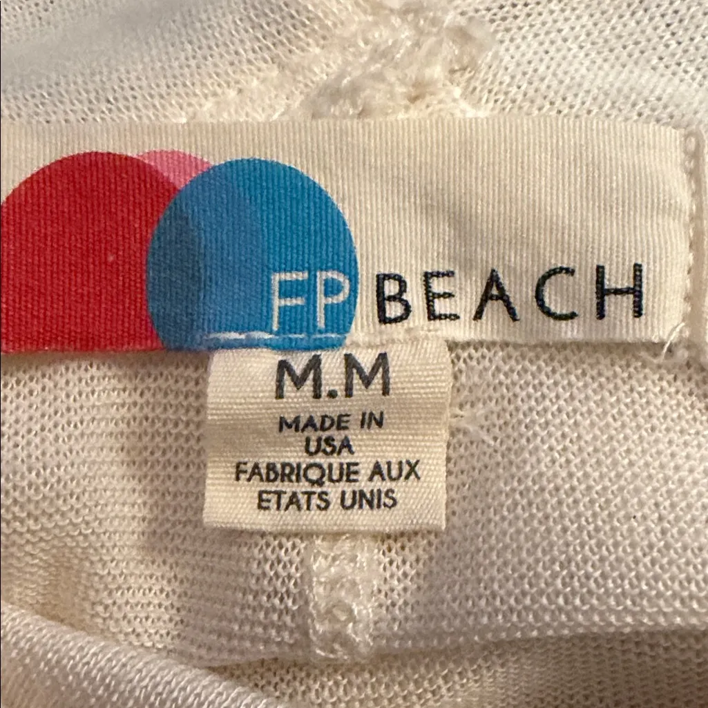 Free People Beach White Sleeveless Resort Wear Maxi Dress Size Medium - Image 5