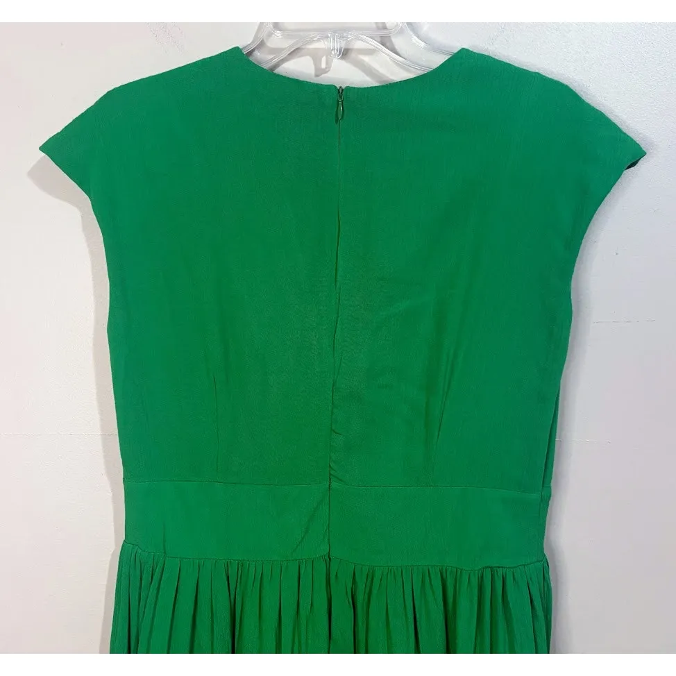 Alexia Admor Green Summer Tiered Skirt Maxi Dress Ribbon Accent Size 10 - Image 8