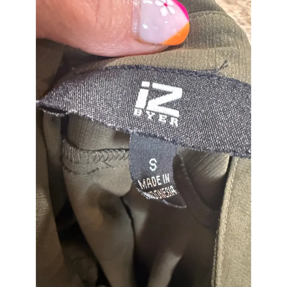 IZ BYER Olive Green Button Down Shirt Women's Small - Image 8