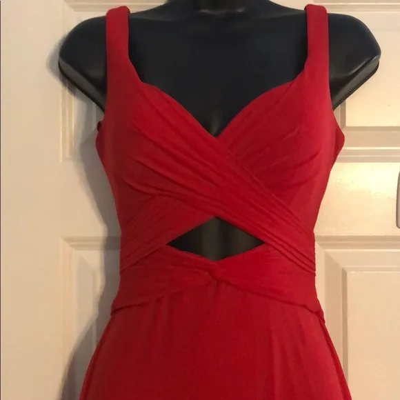 Long red dress size 0 - Image 2