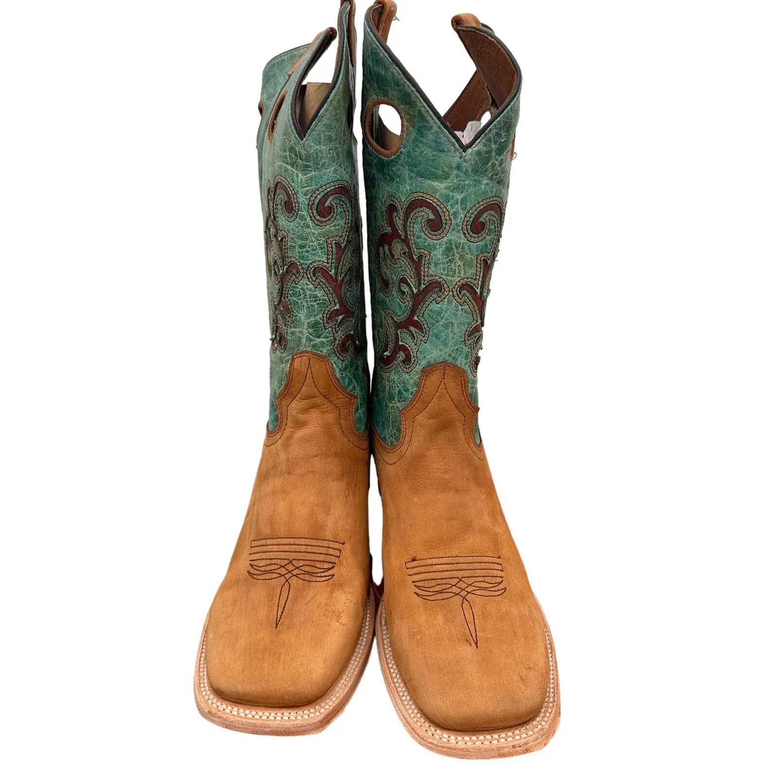 Circle G by Corral Women's Honey & Turquoise Cowboy Boots New in Box Size 11 - Image 10