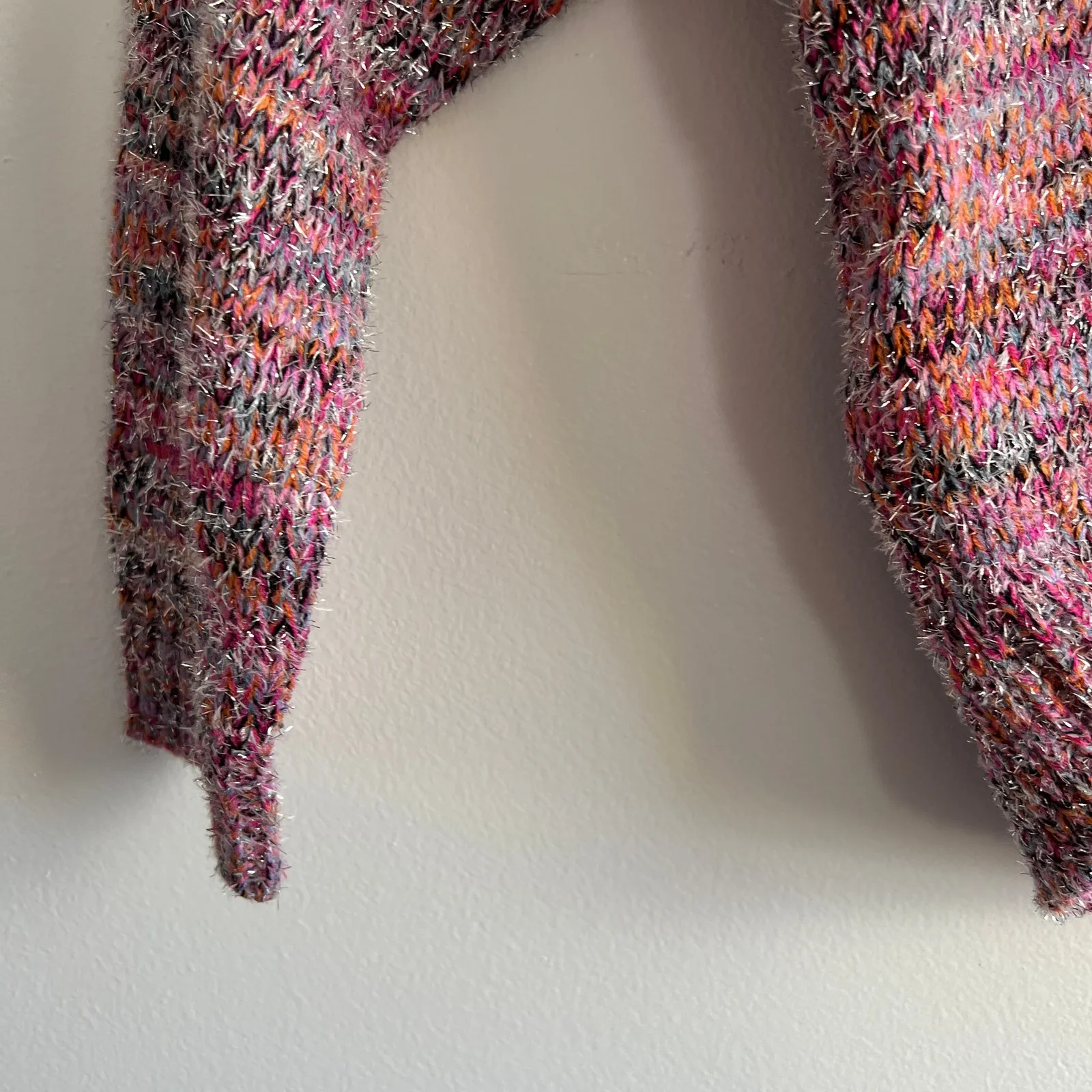 Wild Fable Women's Pink Long Sleeve Crewneck Tinsel Sweater - Size Small - NWT - Image 3