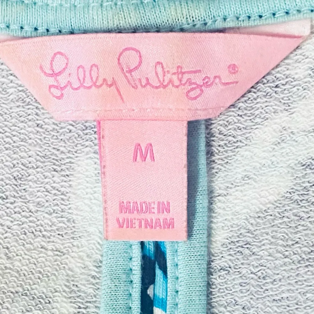 Lilly Pulitzer M Clarke V-Neck French
Terry Dress Starfish Reef Navy Blue
Print - Image 10