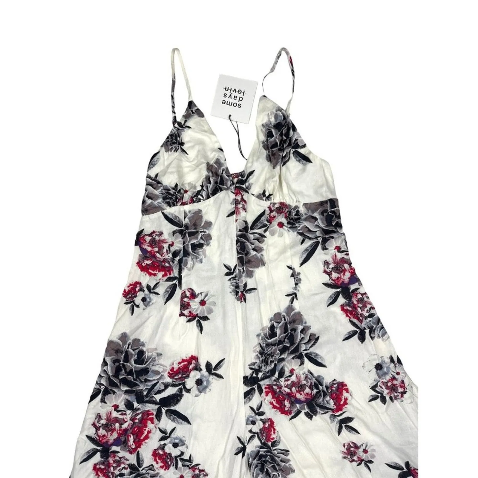 Some Days Lovin - Mary May Floral Print Midi Jumpsuit in White - Image 2