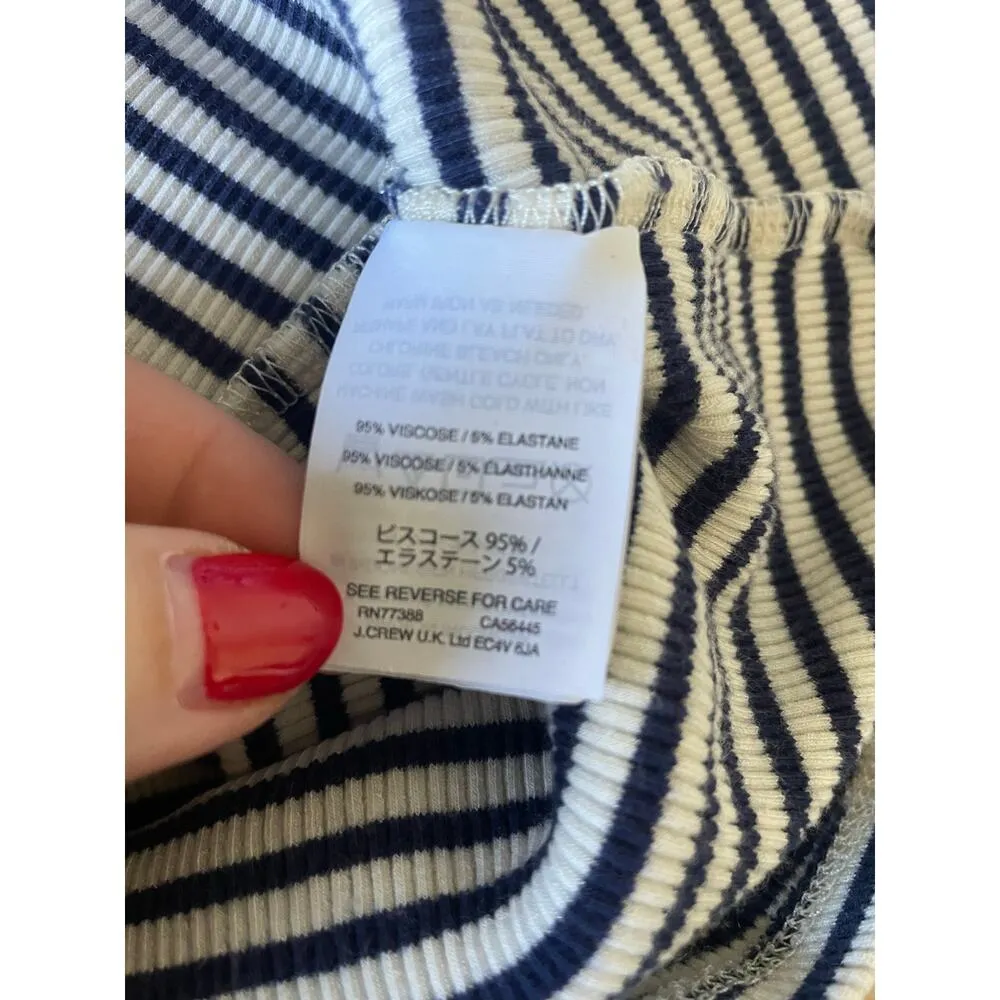 Madewell District Halter Sun Dress in Navy & White Stripe Size Small - Image 5