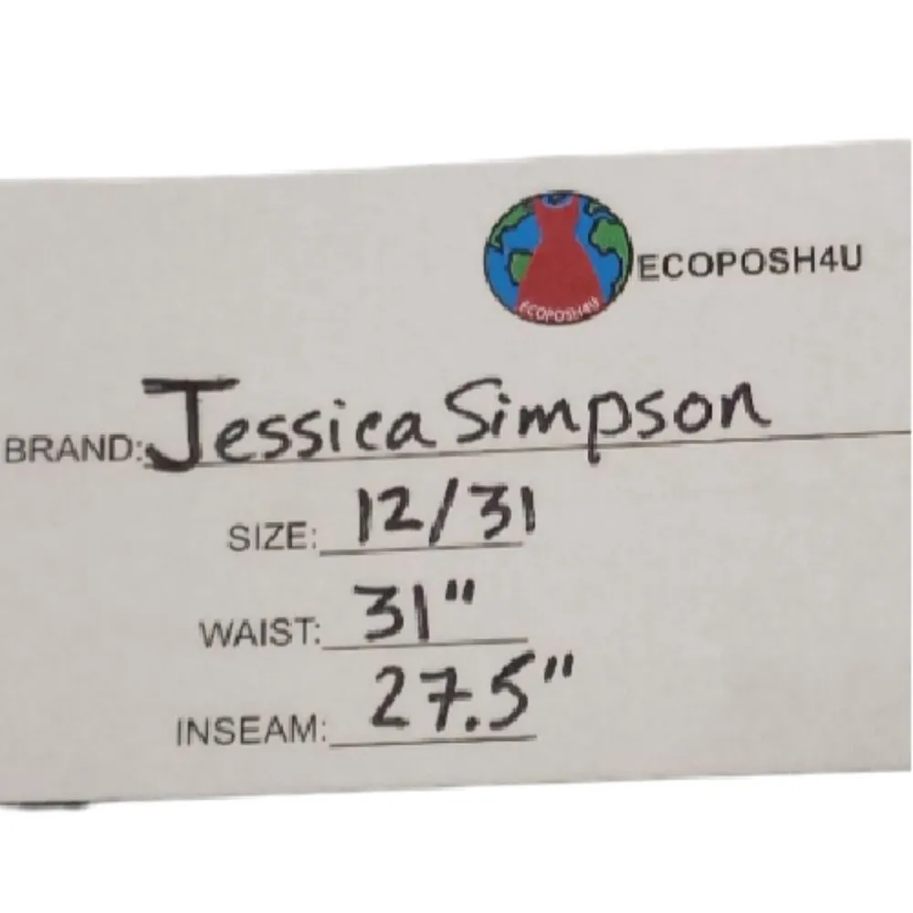 Jessica Simpson Kiss Me Super Skinny Cropped Black Jeans 12/31 - Image 5