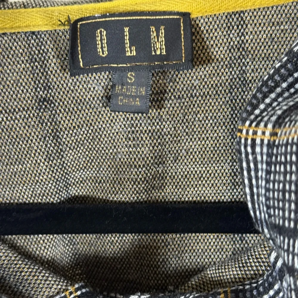 Cropped Plaid Boxy Festival Vintage Small Y2K Grunge Pullover Streetwear Black - Image 6