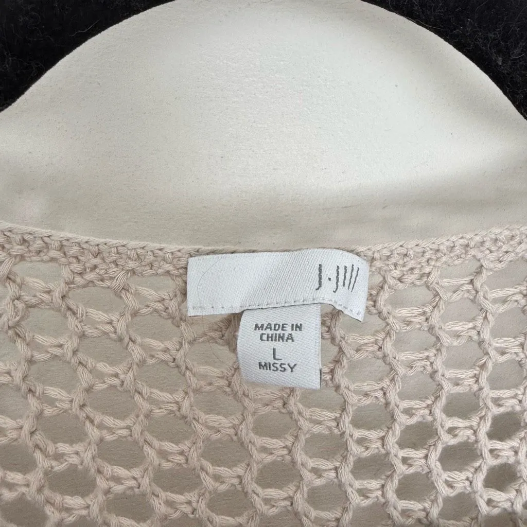 J Jill Women’s Large Missy Boho Crochet Knit Sweater - Image 2