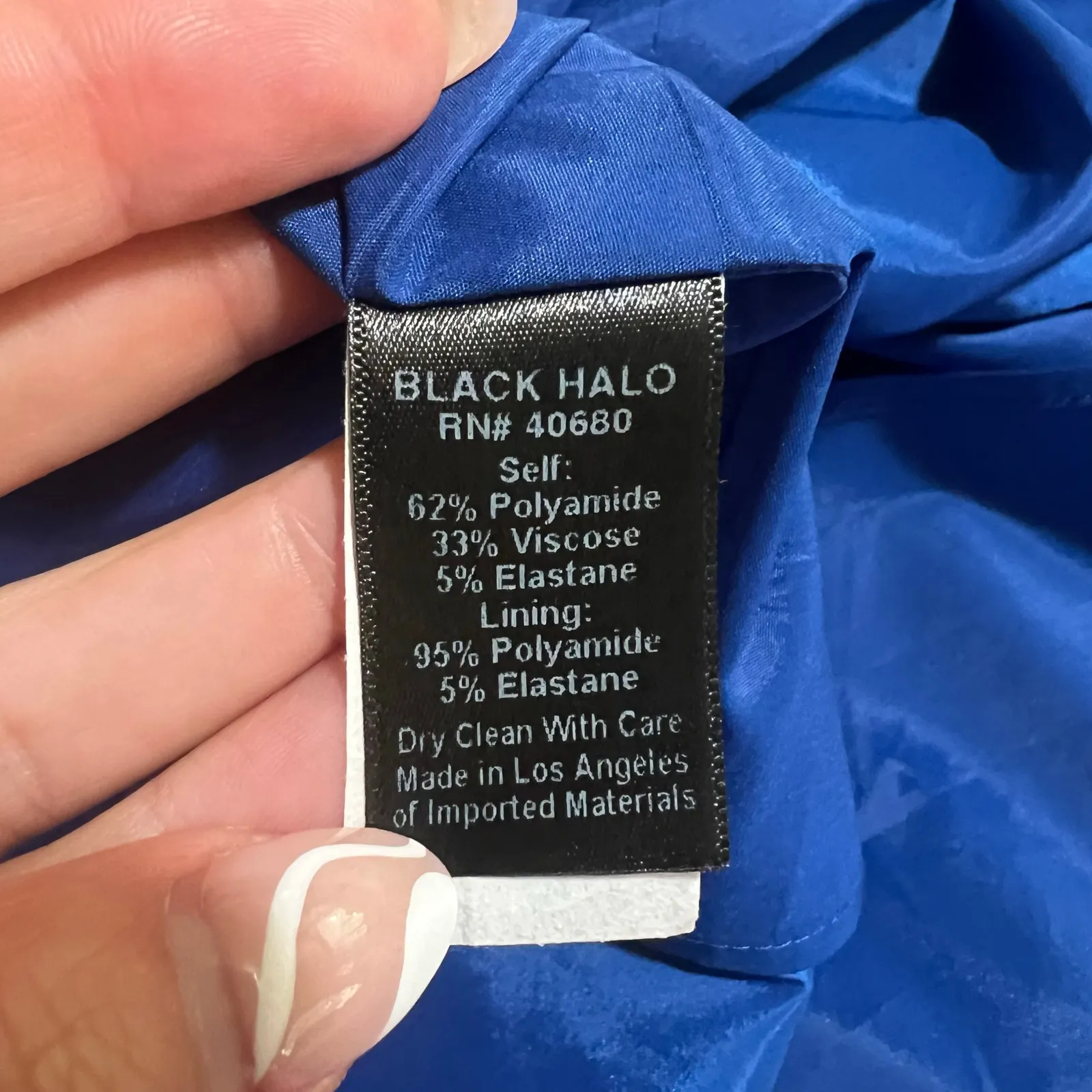 Black Halo Nelia Fit and Flare Boat neck Midi Dress in Shoreline Blue 6 - Image 8