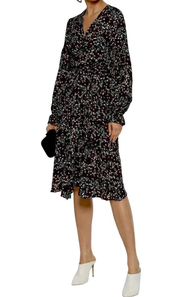 Nicholas silk midi floral dress size 2 - Image 5