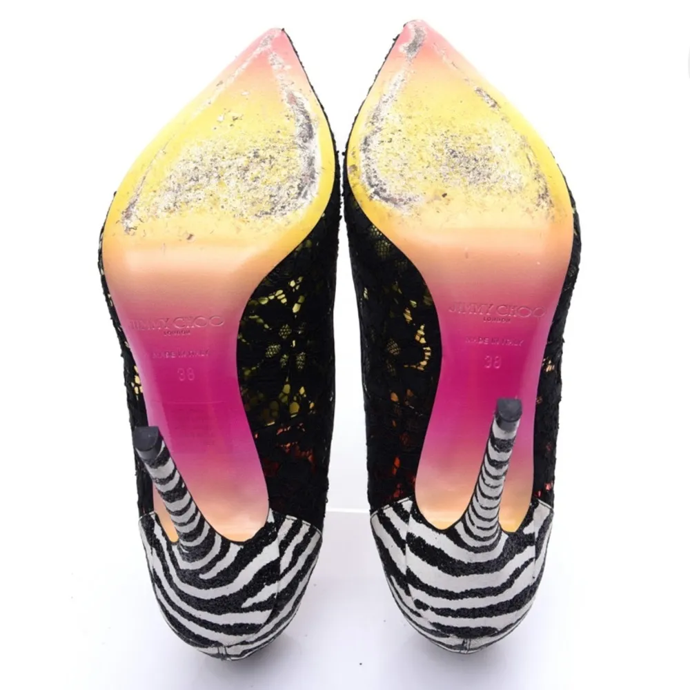 Jimmy Choo by Rob Pruitt Anouk Lace Pumps Size 38 - Image 10