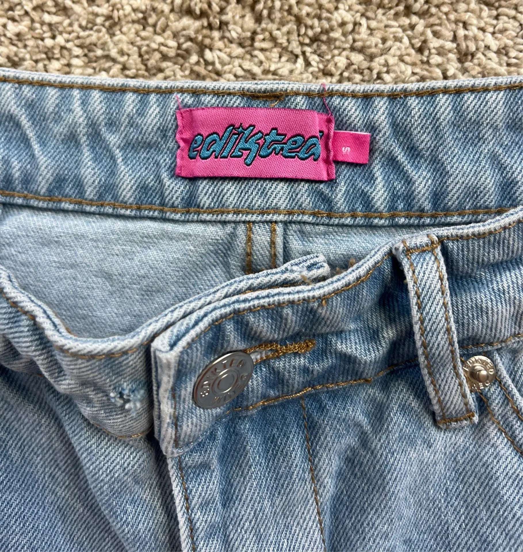 Edikted Jean Skirt Mini - Image 3