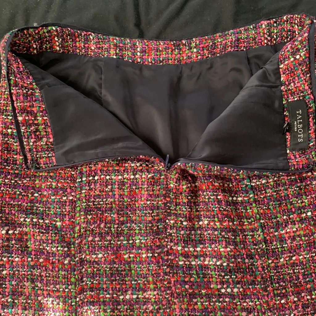 Talbots Pink & Purple Tweed Skirt-size 2 Petite - Image 6