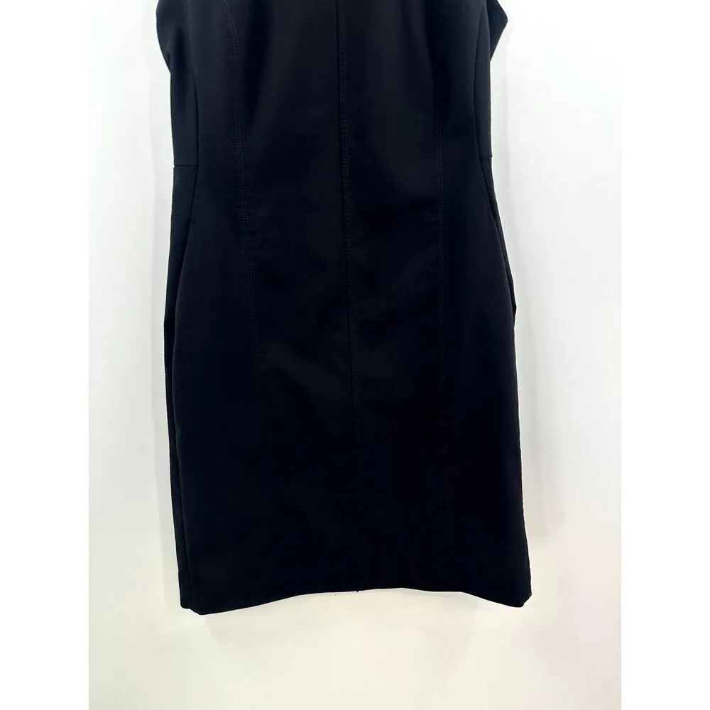 MM Lafleur Black Sleeveless Above Knee Career Work Dress Size 8 - Image 3