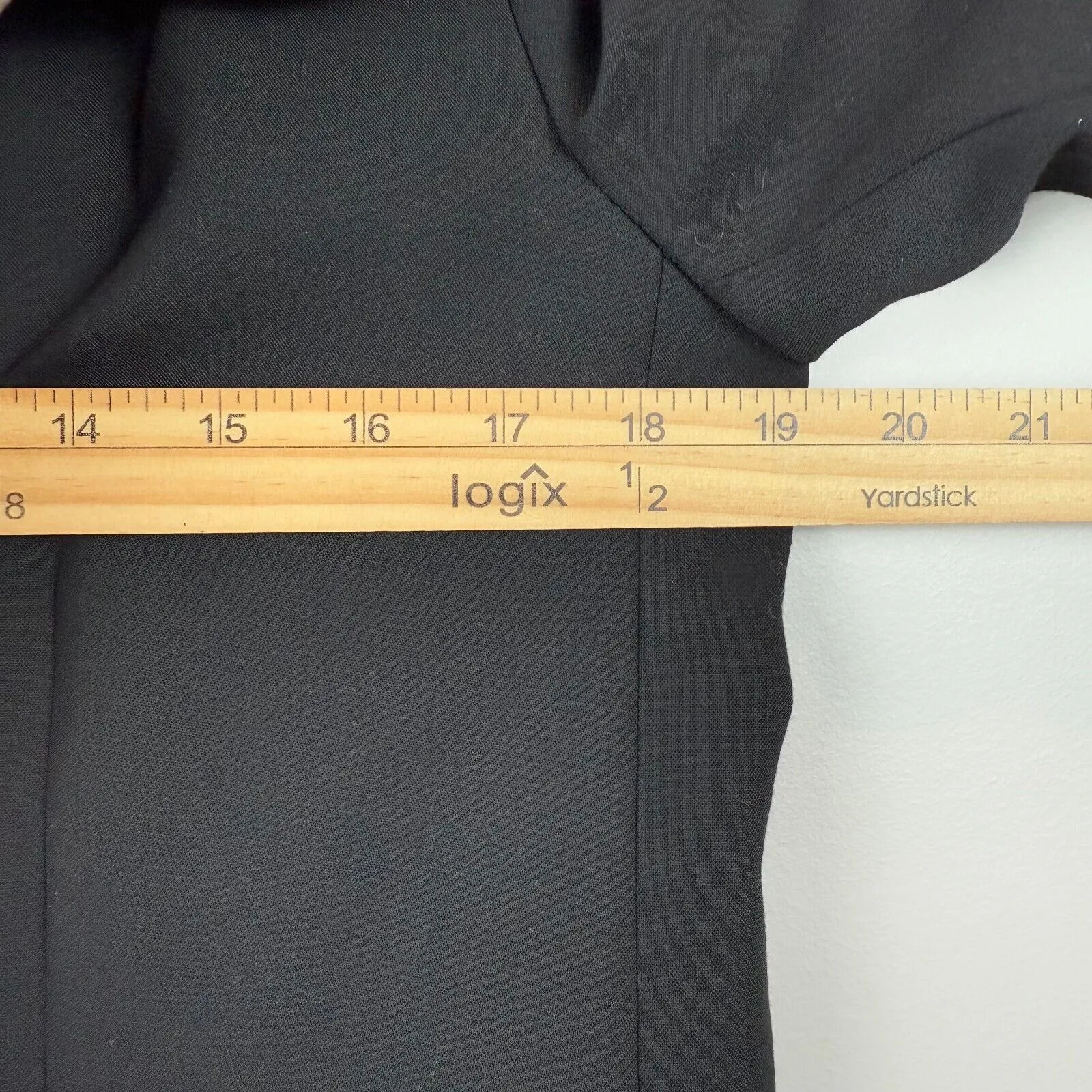 Loft Blazer Women's 8 Petite Black One Button‎ Collared Professional Work Career - Image 8