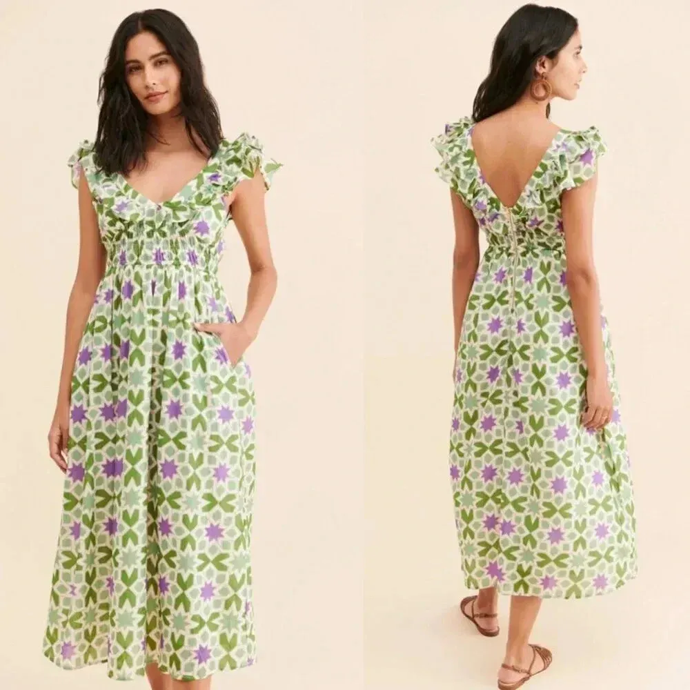 Anthropologie Banjanan Maya Midi Dress Size Medium NWOT $385 - Image 14