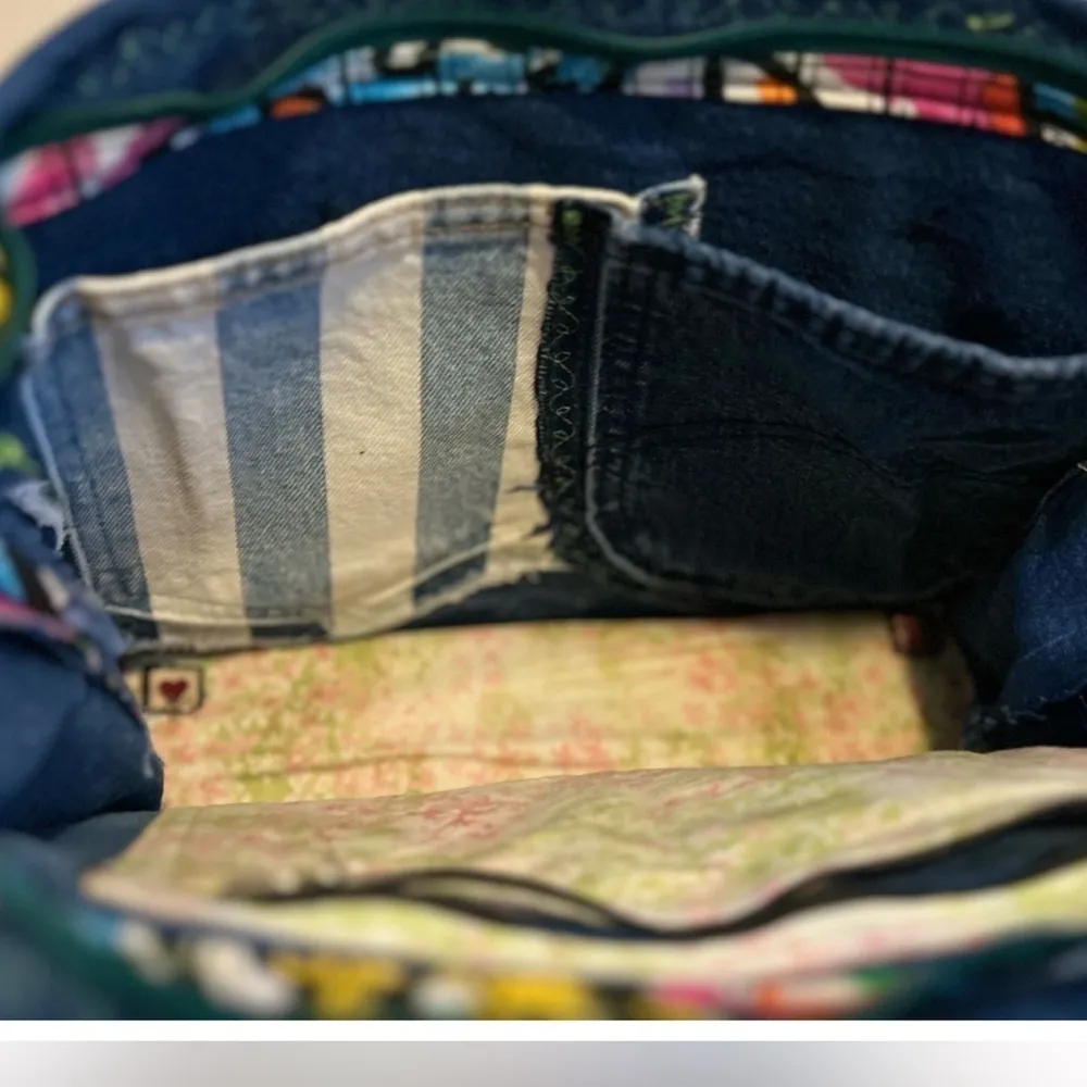 Women's Multicolor Patchwork Canvas Shoulder Bag‎ Tote Purse Casual - Image 3