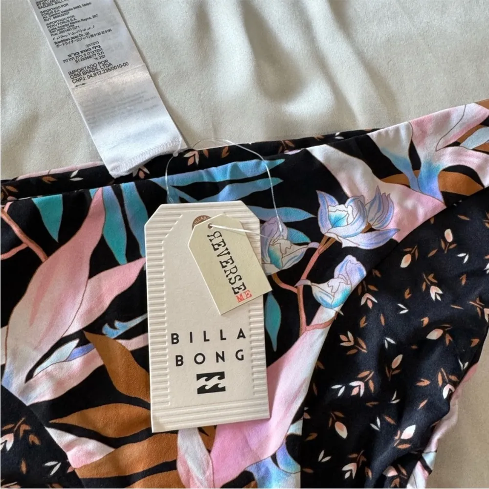 Billabong Multicolor Tropic Moon Lowrider Reversible Bikini Bottoms Size L NWT - Image 5