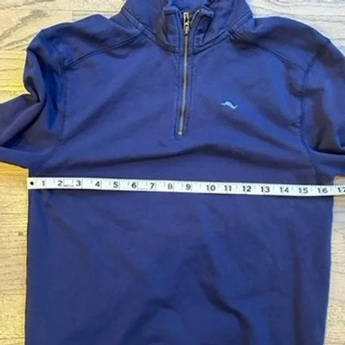 Tommy Bahama 1/4 Zip Pullover Sweatshirt Casual Comfy Blue Size S - Image 6