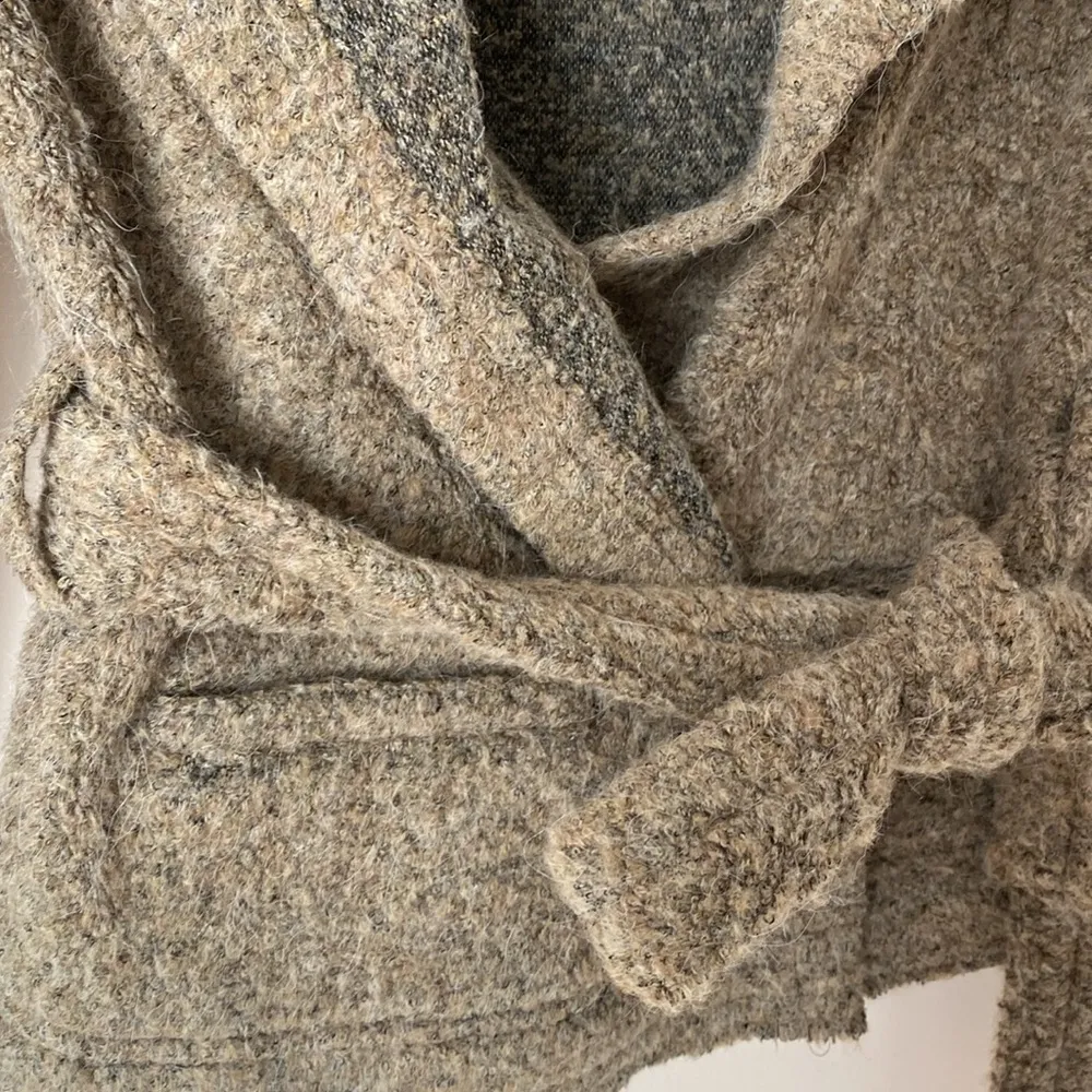 IRO Iquitos light brown belted sweater jacket small - Image 4