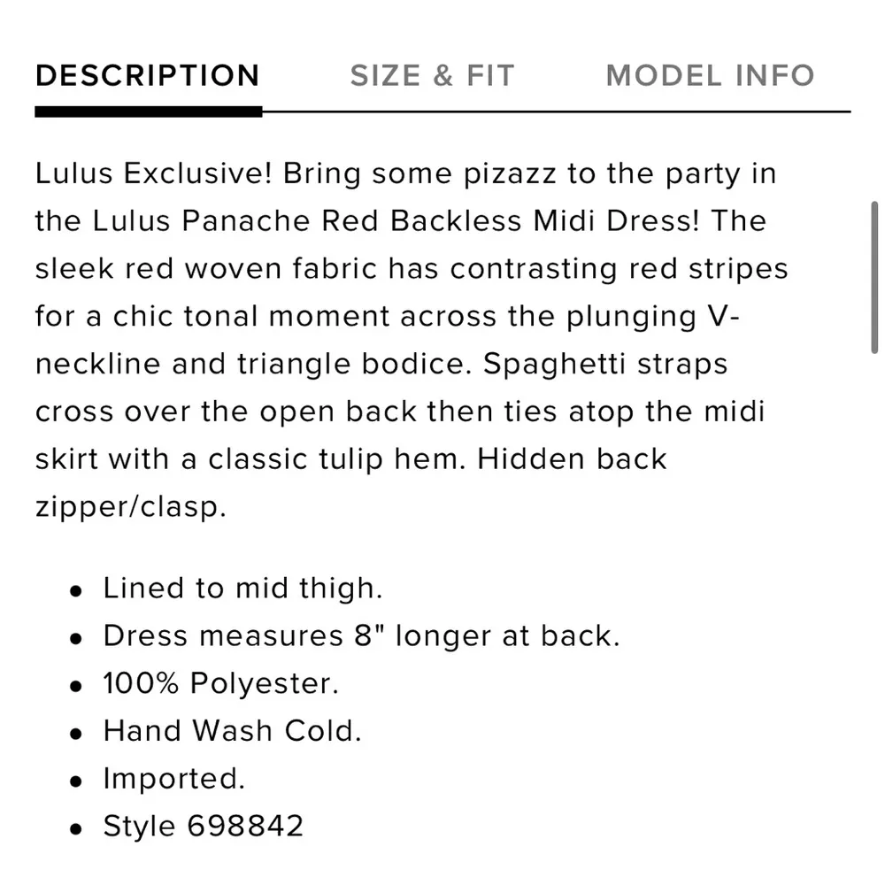 Lulus Panache Red Backless Midi Dress deep V - Image 7