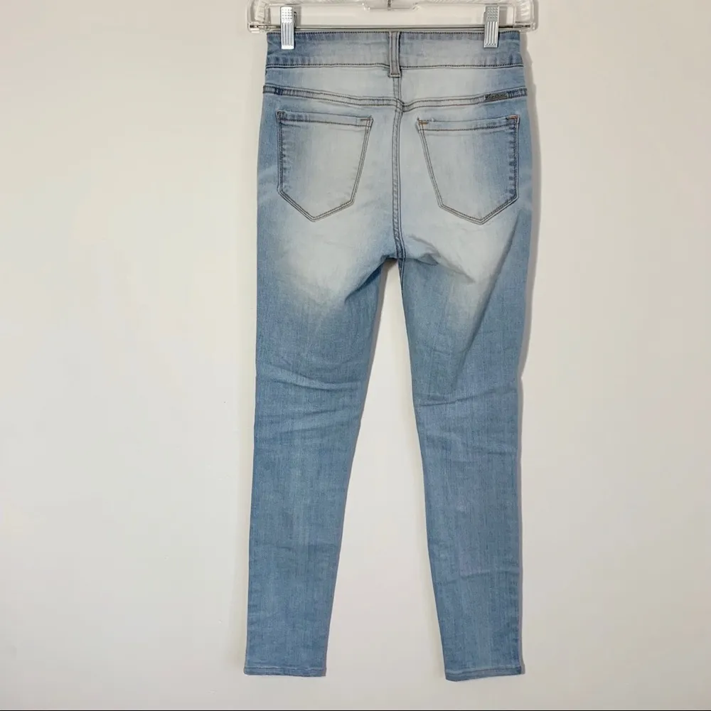Kancan Mid Rise Skinny Ankle Distressed Jeans Size 3/25 Blue - Image 9