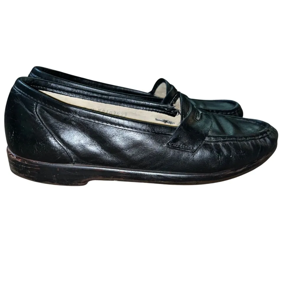 Vintage SAS Tripad Comfort Loafers Womens 7 Used Black Leather Slip On Fair - Image 12