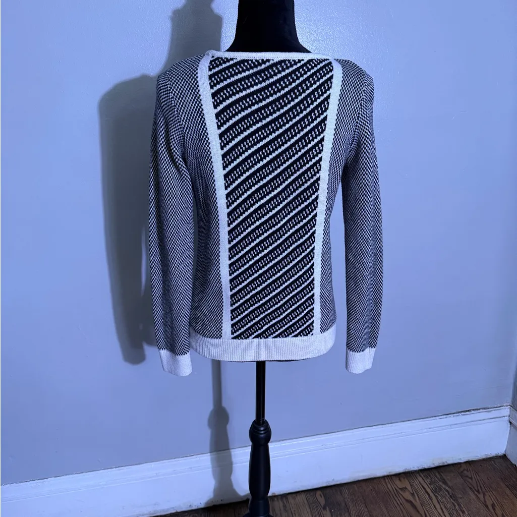 The Limited Black and White Patterned Sweater - Image 3