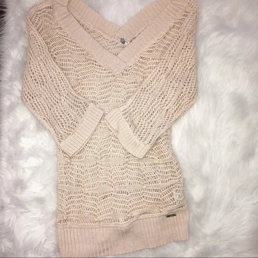 Rip Curl  xsmall oversized open knit boho sweater - Image 4