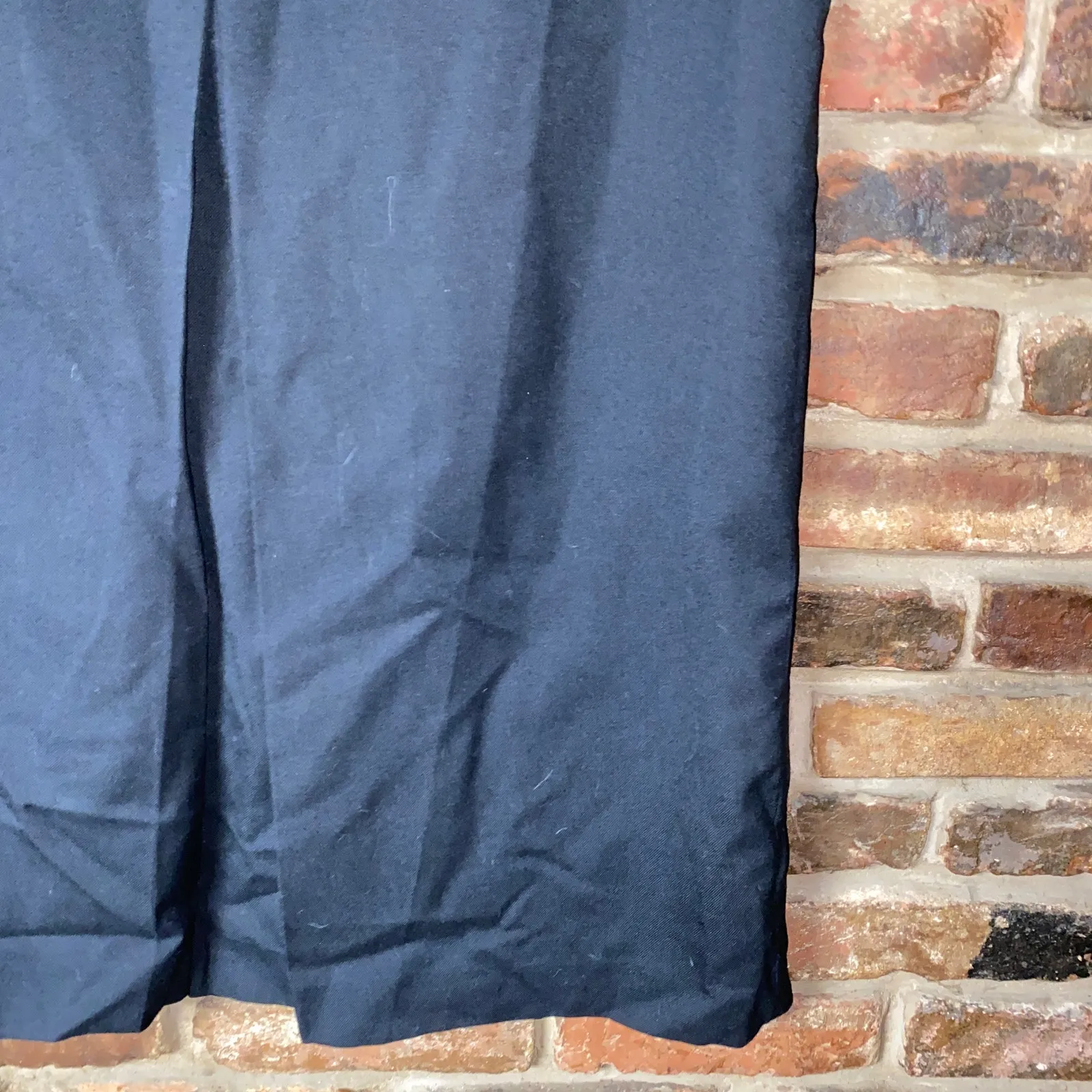 Parisian Vintage Fine Worsted Wool Black Pleated Midi Skirt Women's Size 14 - Image 3