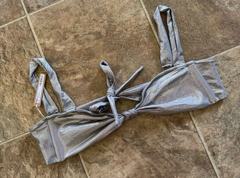 Skims Liquid Shine Swim Bandeau Smoke Size 2X - Image 4