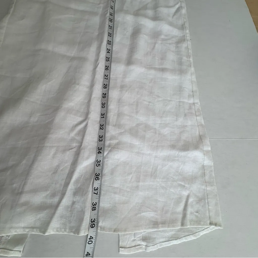 DISSH Roberts line maxi skirt white 100% linen size 4 - Image 10