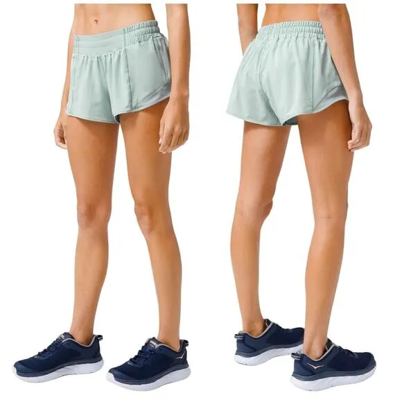Lululemon Hotty Hot II Low Rise Short 2.5" Hazy Jade Green Size 10 Run Gym - Image 2