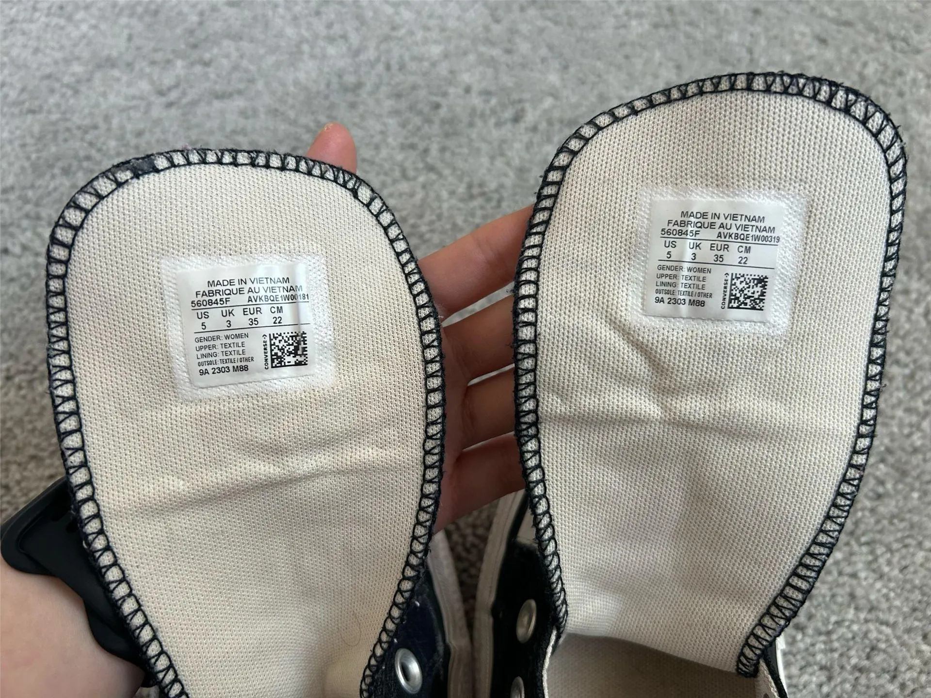 Black Converse High-Top (laces last photo) - Image 7