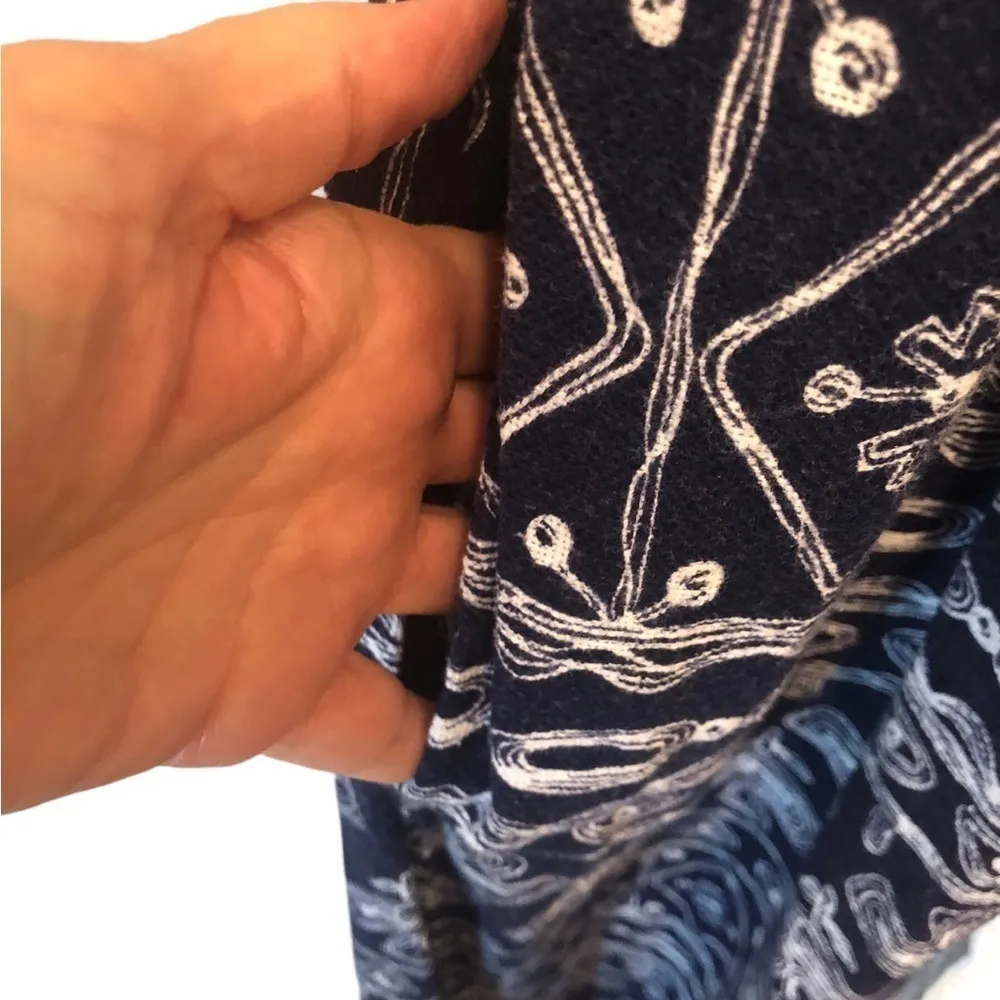 Handmade 70’s Nautical Maxi Dress Sz 10 Empire Waist Belted Wide Collar Pockets - Image 7