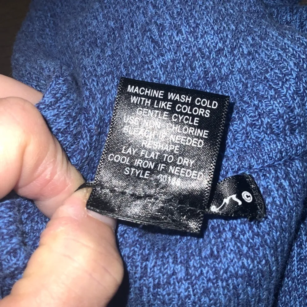 United States Royal Blue Turtleneck Stretch Knit Casual Work Sweater XL - Image 7