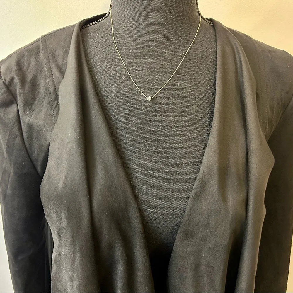 Anthropologie Hutch Draped Faux Suede Jacket Size XS - Image 5